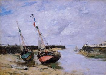 尤金 佈丹 Trouville, the Jettys, Low Tide